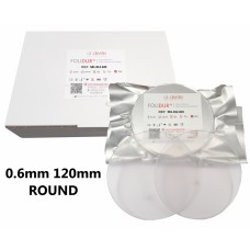 Aldente Folidur N Hard Splint / Aligner Material - 0.6mm (0.020”) -120mm Round - Clear - Pack 20 (581-012-045)
